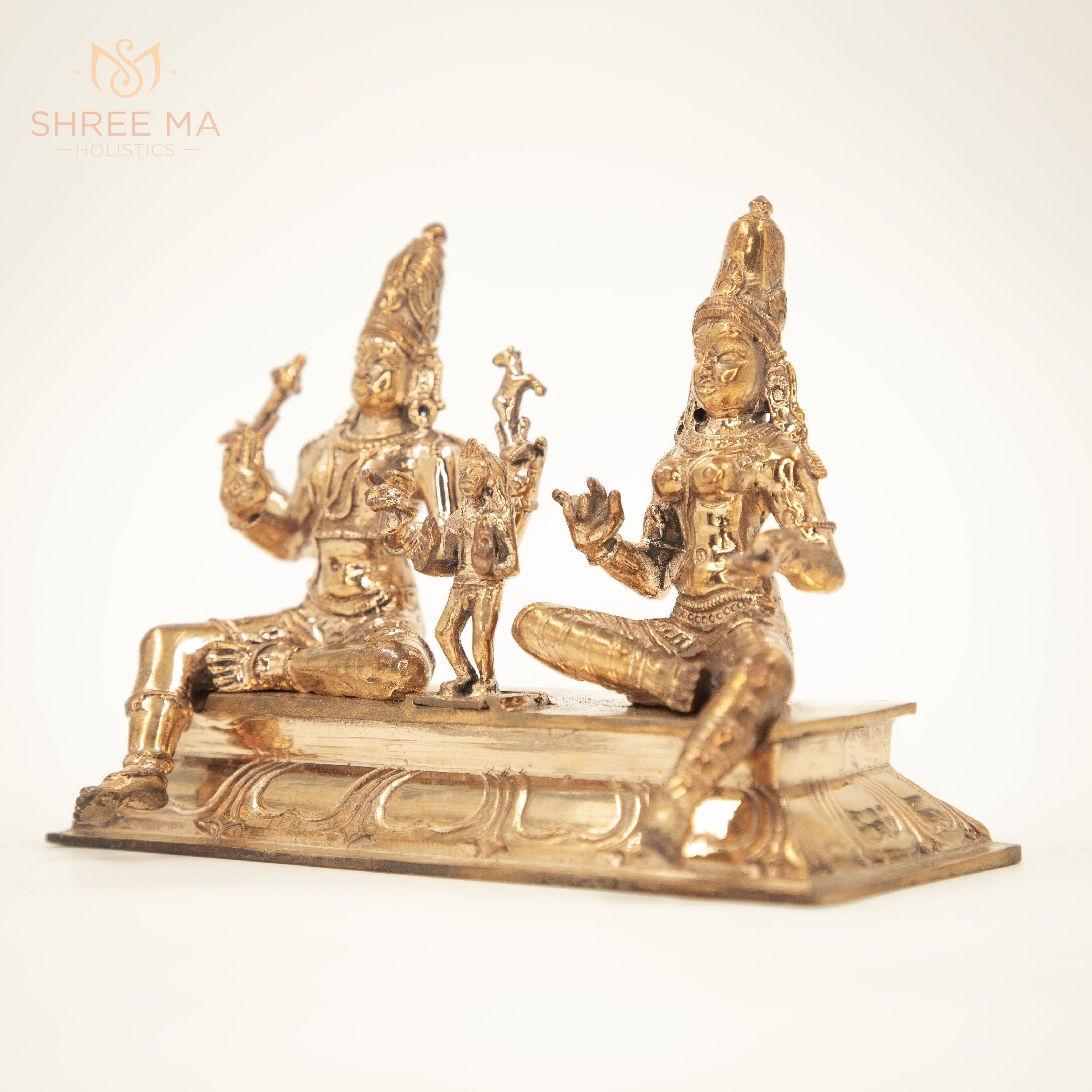 Somaskandar 6" | Handmade | Madhuchista-Vidhana (Lost-Wax casting) | Panchaloha Bronze from Swamimalai