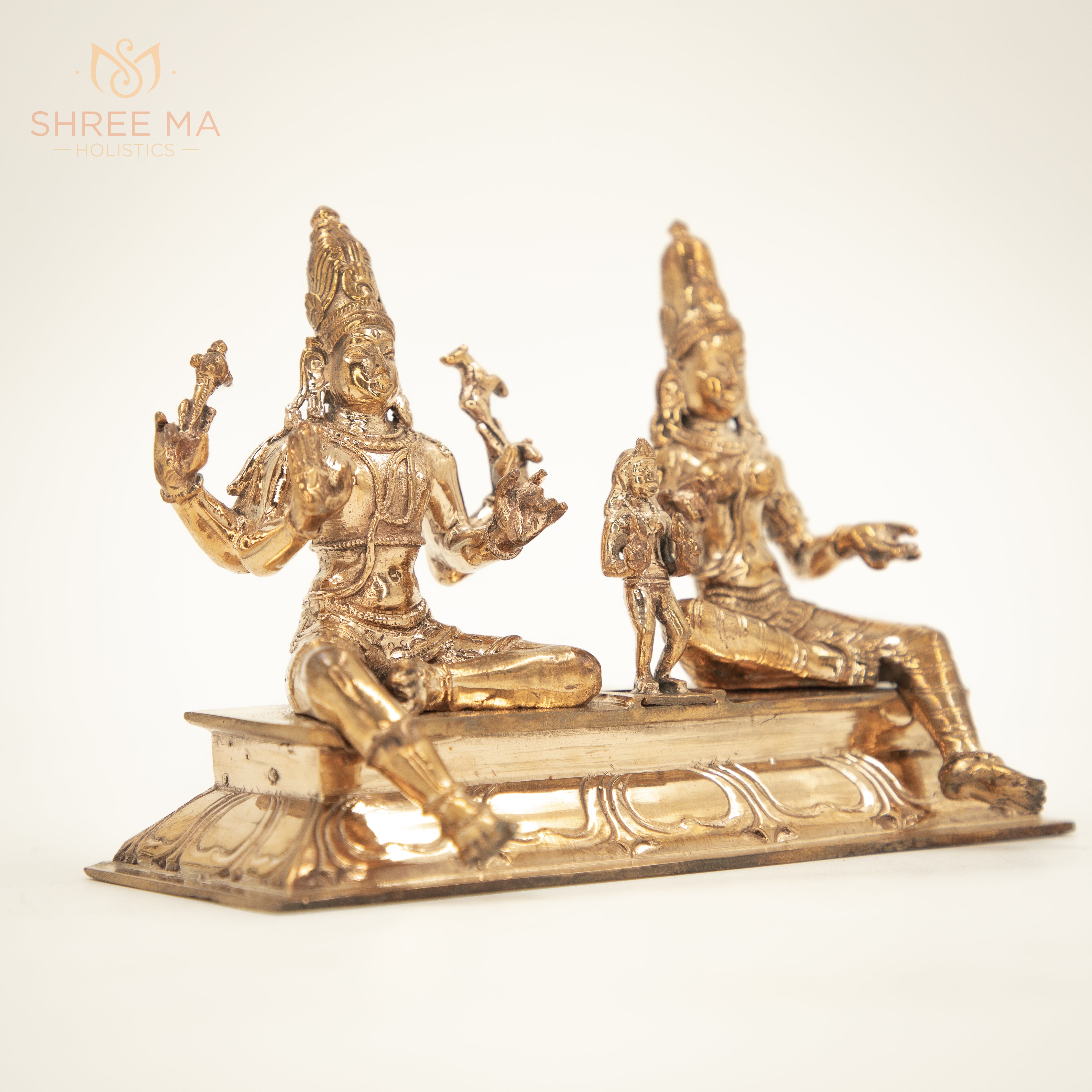 Somaskandar 6" | Handmade | Madhuchista-Vidhana (Lost-Wax casting) | Panchaloha Bronze from Swamimalai