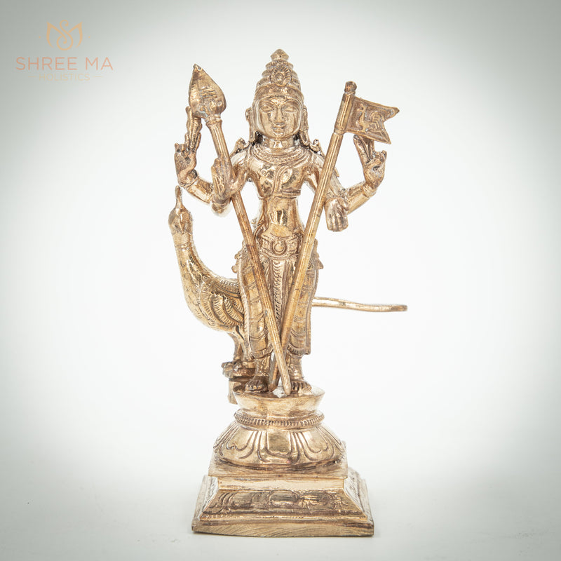 Subramanyar 5" | Handmade | Madhuchista-Vidhana (Lost-Wax casting) | Panchaloha Bronze from Swamimalai