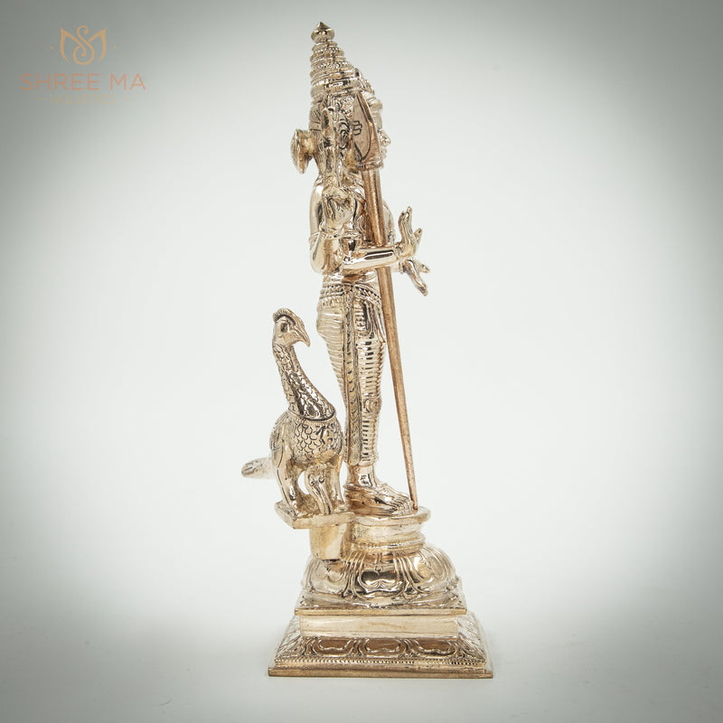 Subramaniyar 9" | Handmade | Madhuchista-Vidhana (Lost-Wax casting) | Panchaloha Bronze from Swamimalai