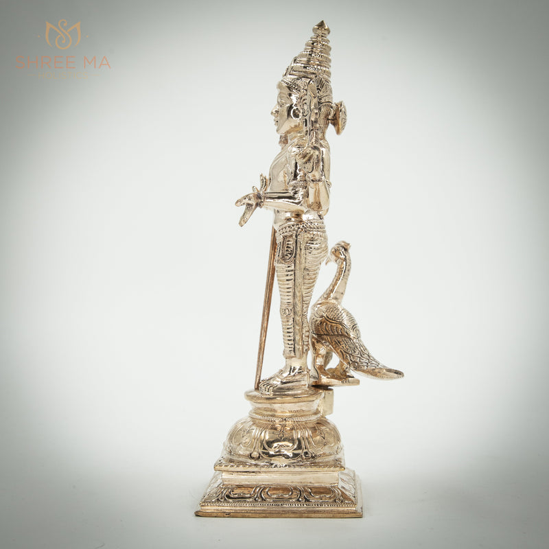 Subramaniyar 9" | Handmade | Madhuchista-Vidhana (Lost-Wax casting) | Panchaloha Bronze from Swamimalai