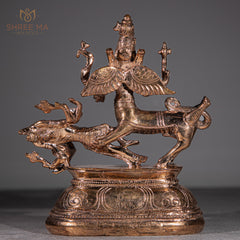 Sarabeshwarar 5" | Handmade | Madhuchista-Vidhana (Lost-Wax casting) | Panchaloha Bronze from Swamimalai