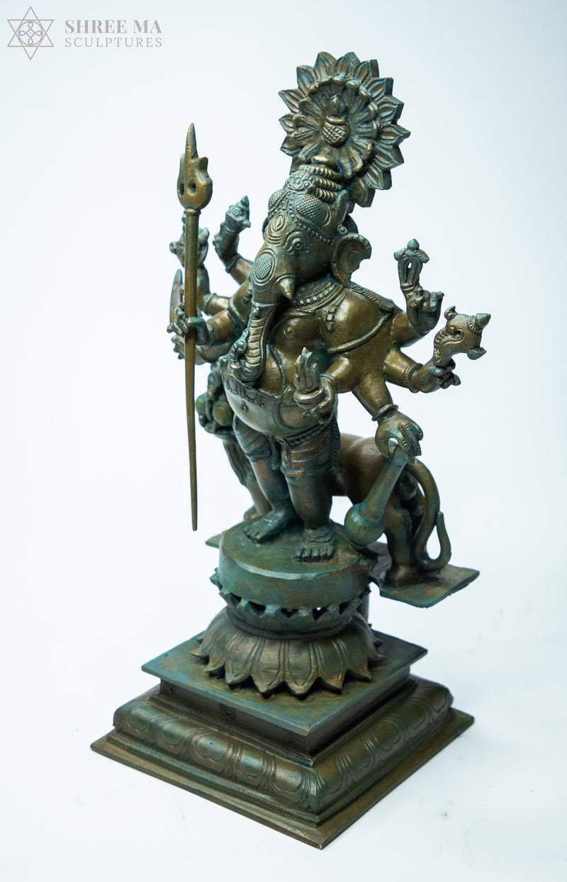 Kandrishti Vinayagar 13-Inch Panchaloha Bronze Idol