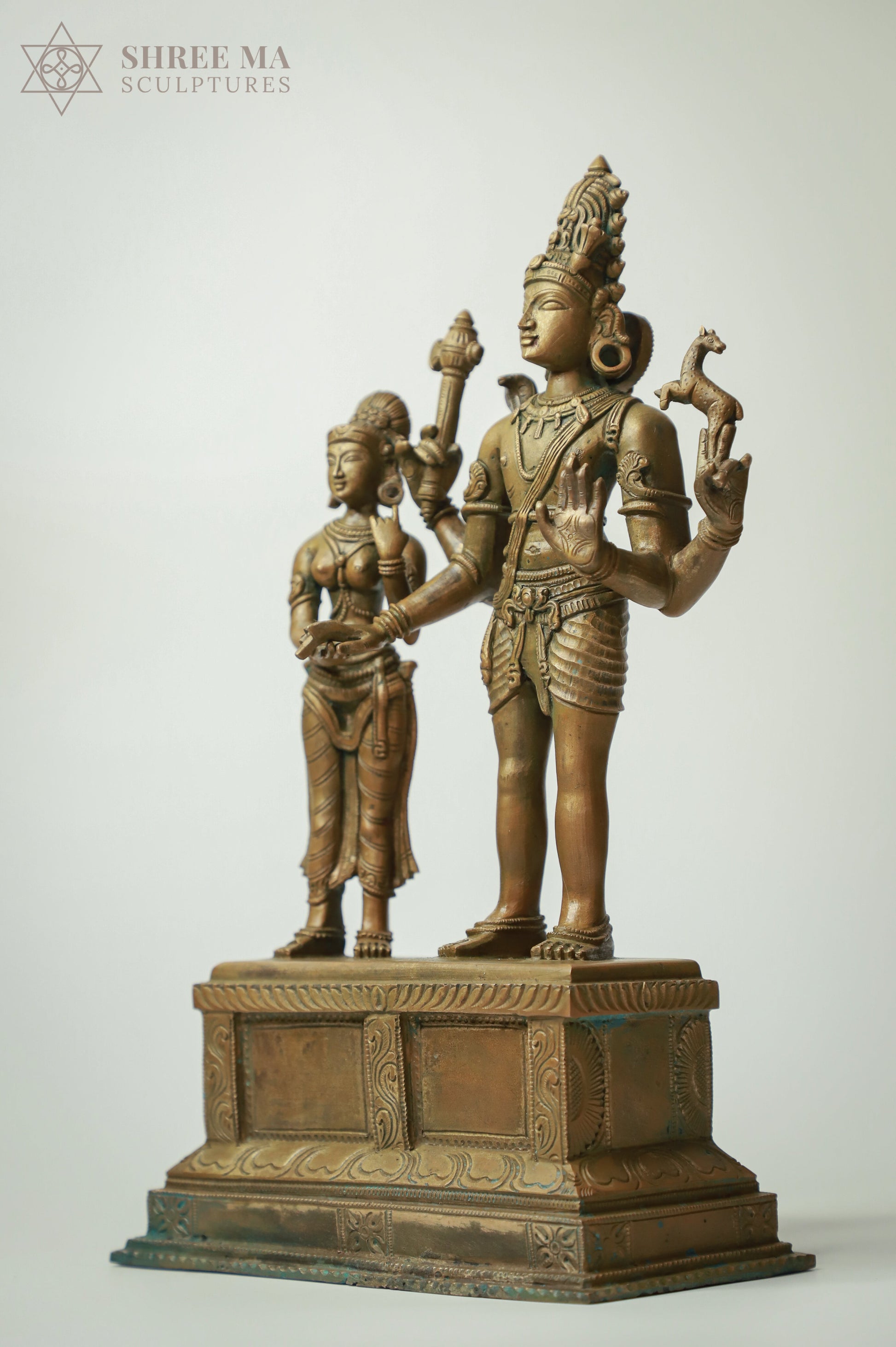 Kalyana Sundaram 12" Panchaloha Bronze Statue – Antique Finish, Handmade in Swamimalai, Lost-Wax Casting (Madhuchista-Vidhana)