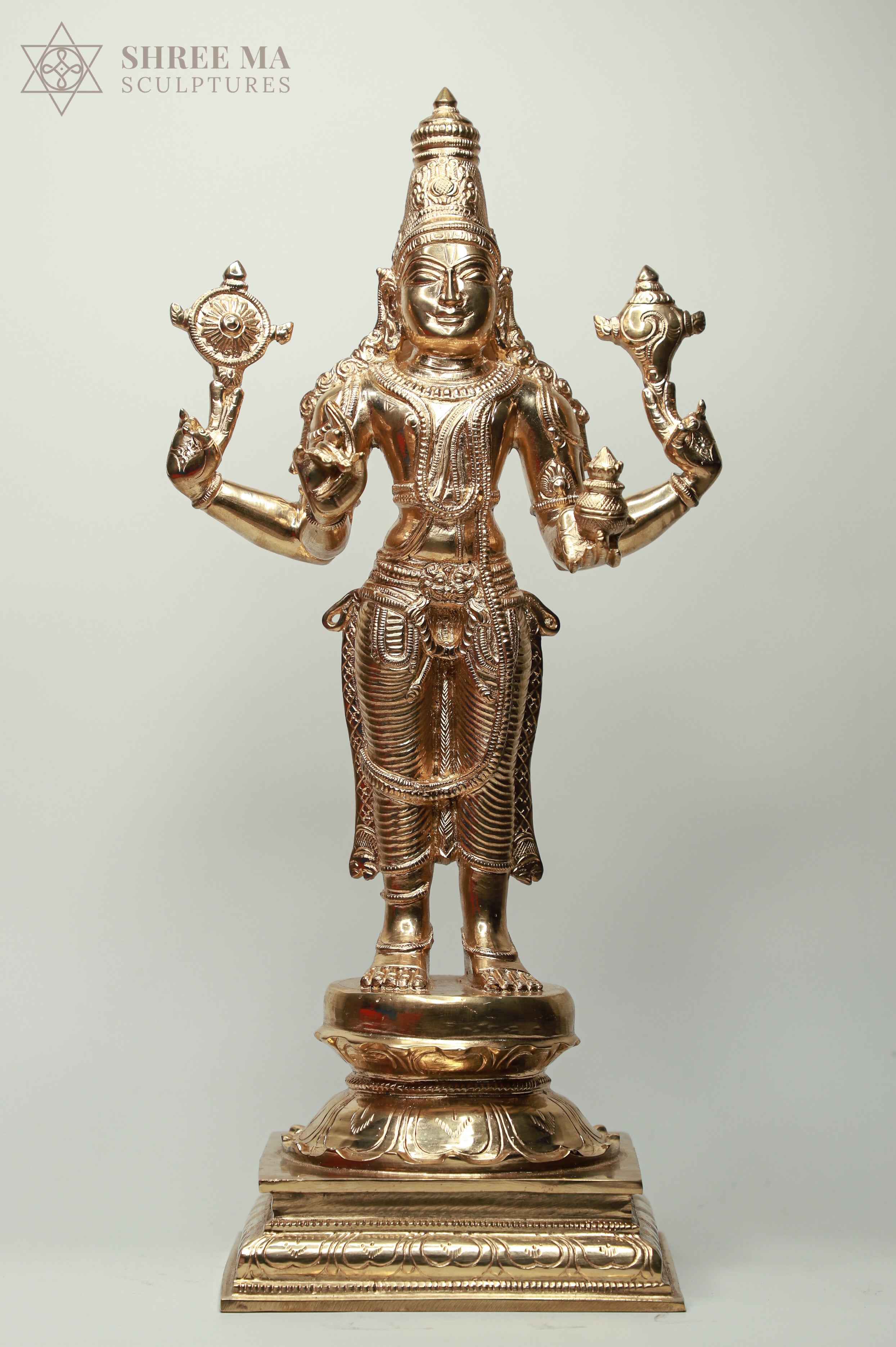 Dhanvantari 18-Inch Panchaloha Bronze Idol – Handmade Lost-Wax Casting from Swamimalai