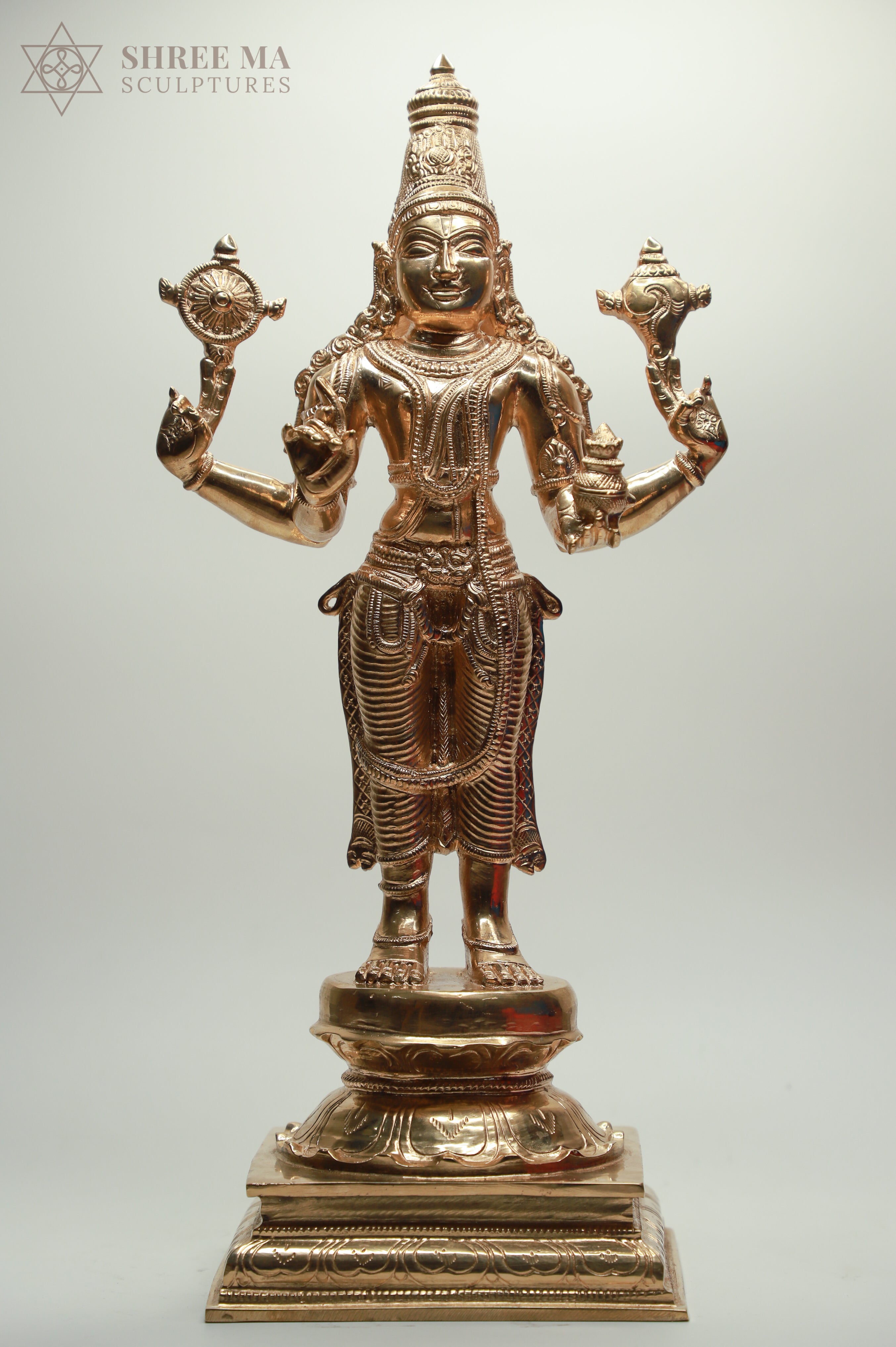 Dhanvantari 18-Inch Panchaloha Bronze Idol – Handmade Lost-Wax Casting from Swamimalai