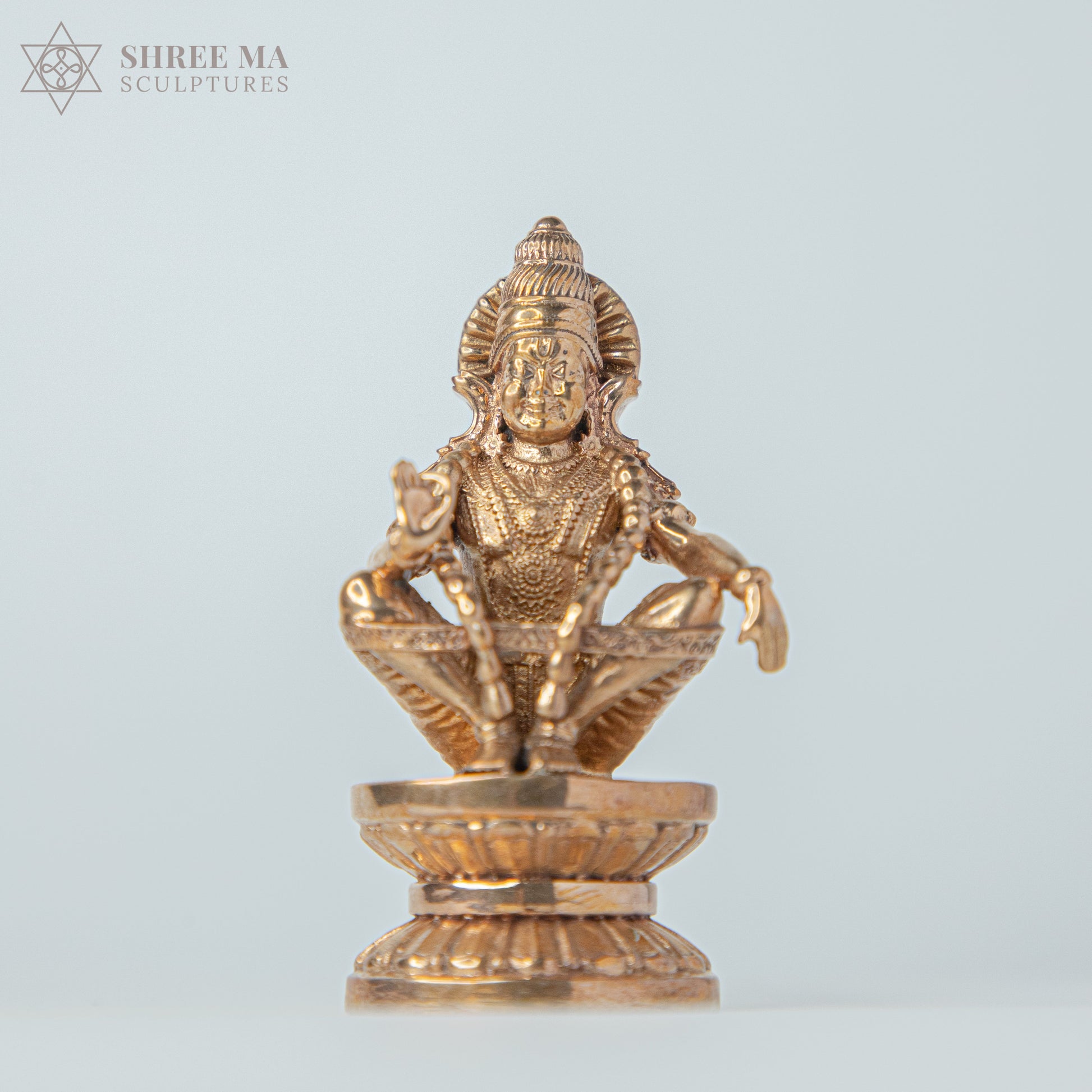 Ayyappan Swamy 3" inches Panchaloha bronze idol