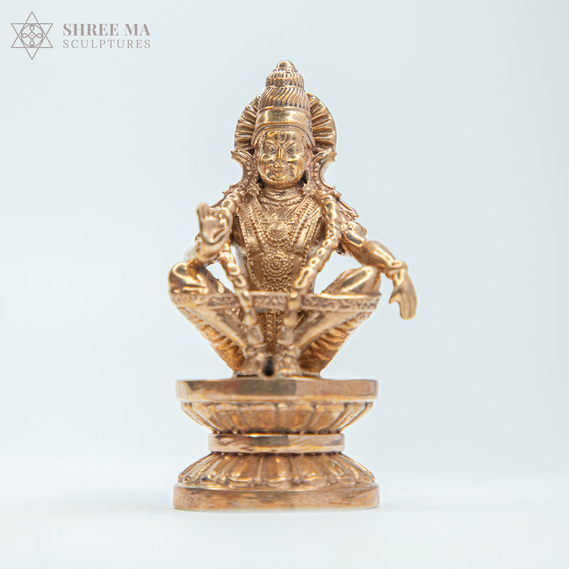 Ayyappan Swamy 3" inches Panchaloha bronze idol