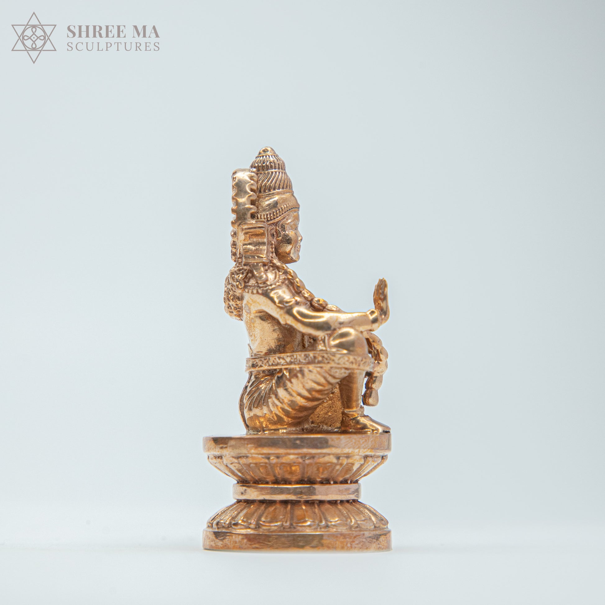 Ayyappan Swamy 3" inches Panchaloha bronze idol