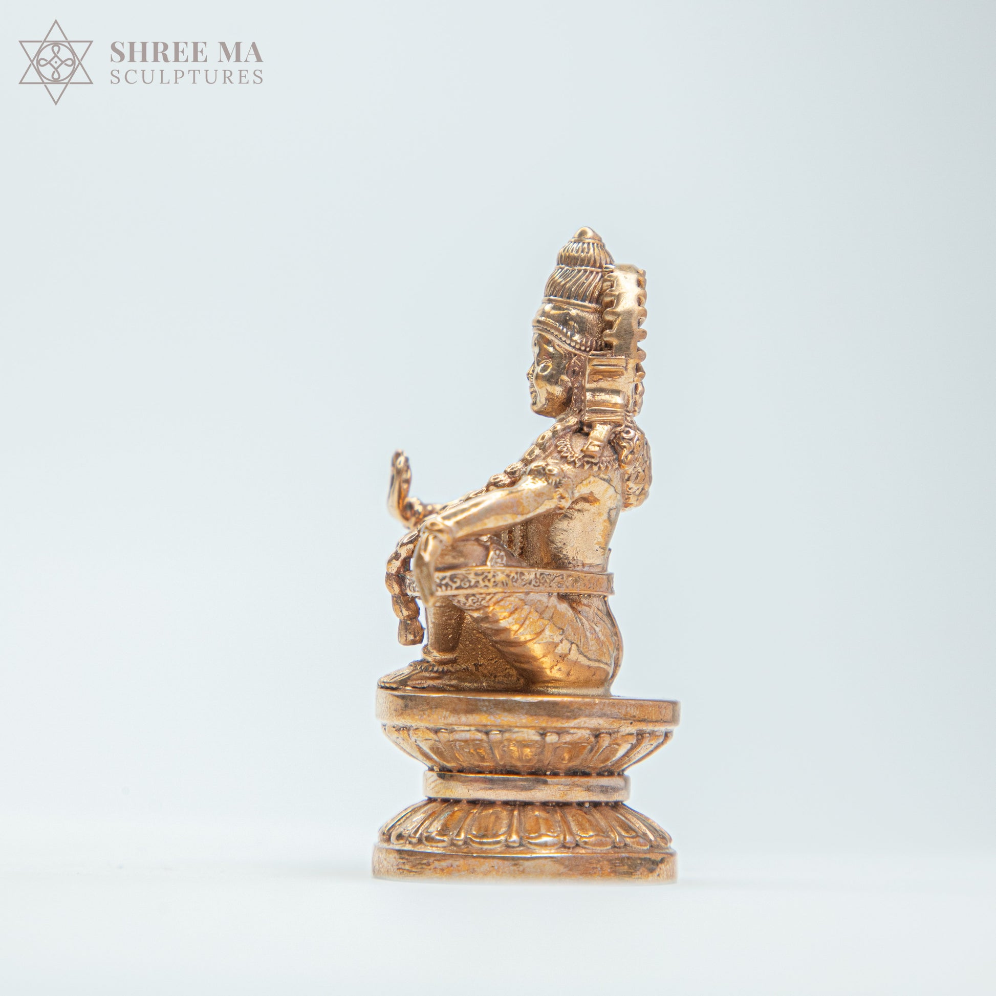 Ayyappan Swamy 3" inches Panchaloha bronze idol