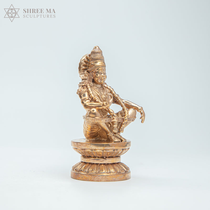 Ayyappan Swamy 3" inches Panchaloha bronze idol