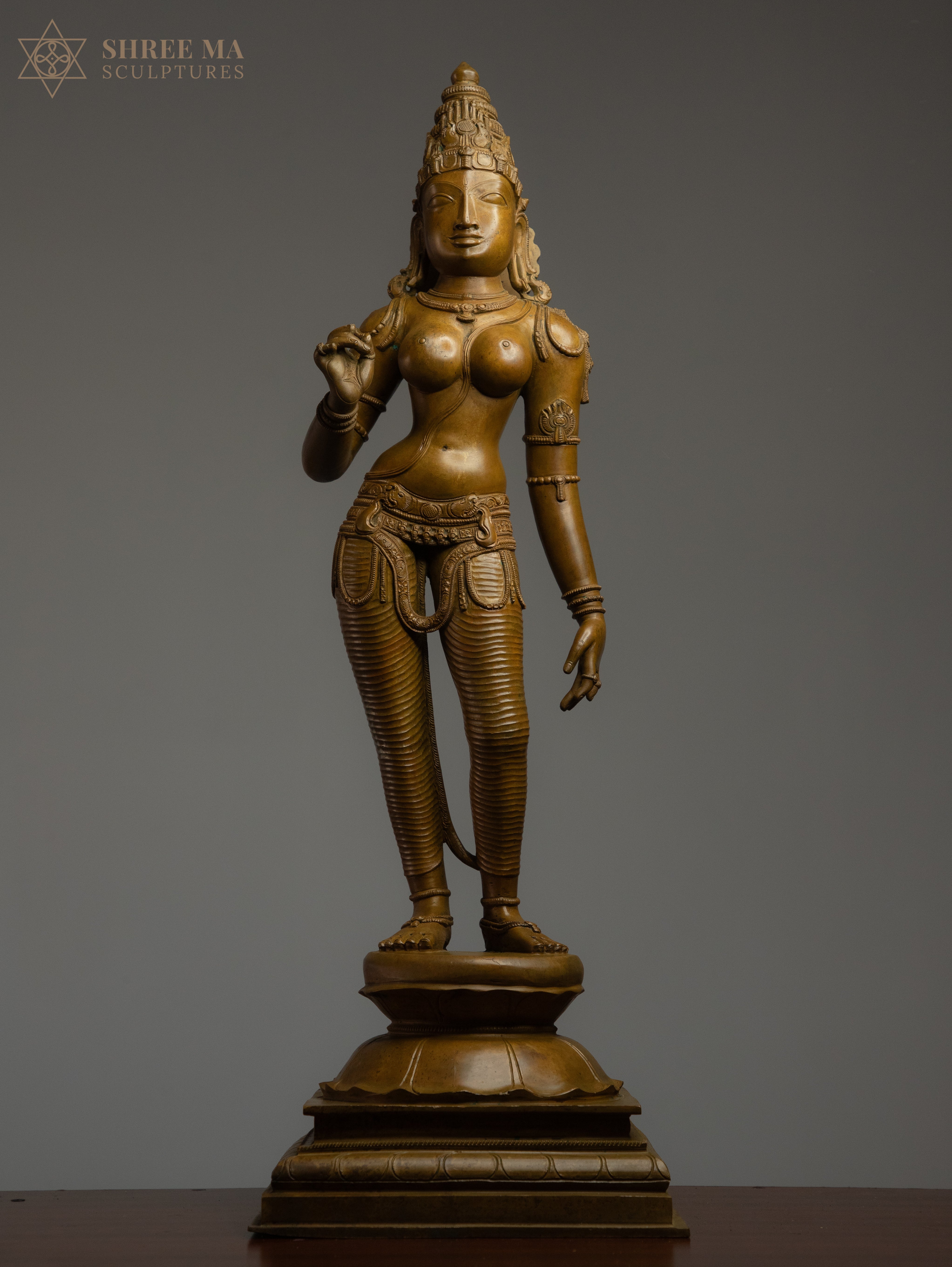 Sivagami 26-inch Panchaloha Bronze Sculpture - The definition of Grace