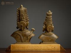 Shiva 9-Inch & Parvathi 7-Inch Bronze Set