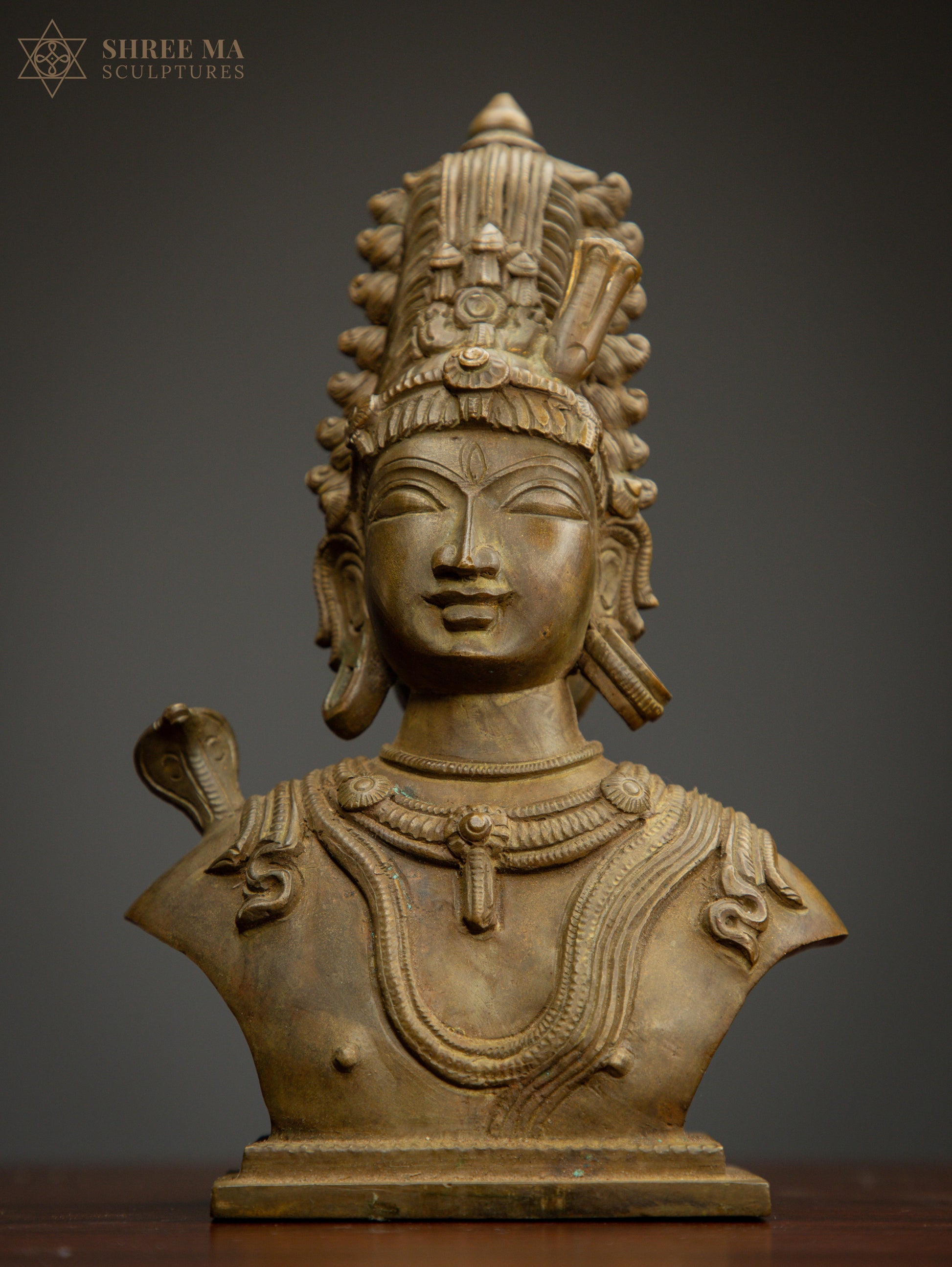 Shiva 9-Inch & Parvathi 7-Inch Bronze Set