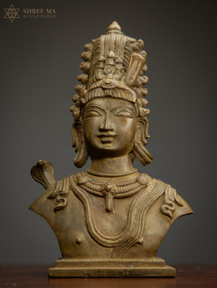 Shiva 9-Inch & Parvathi 7-Inch Bronze Set