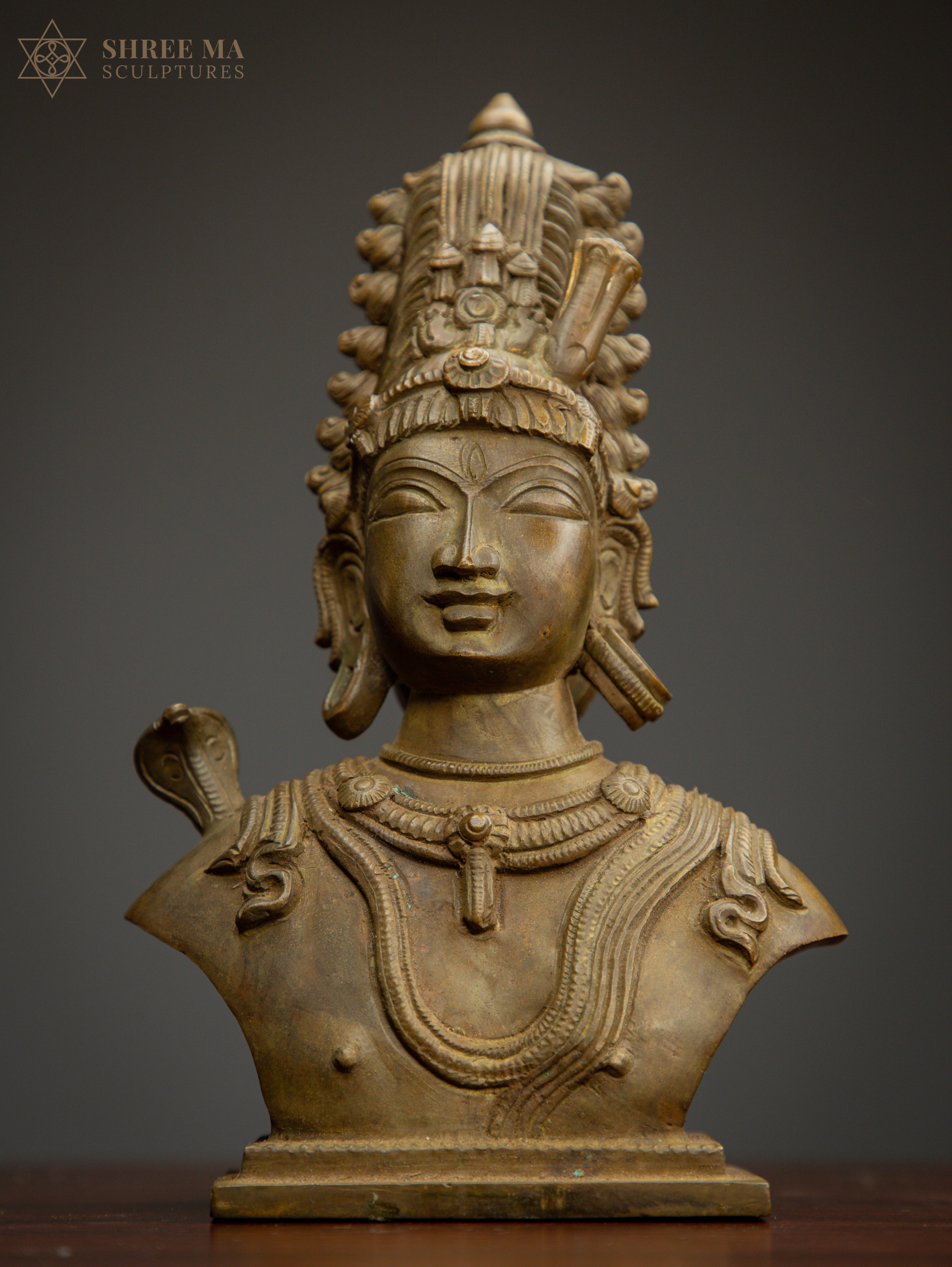 Shiva 9-Inch & Parvathi 7-Inch Bronze Set