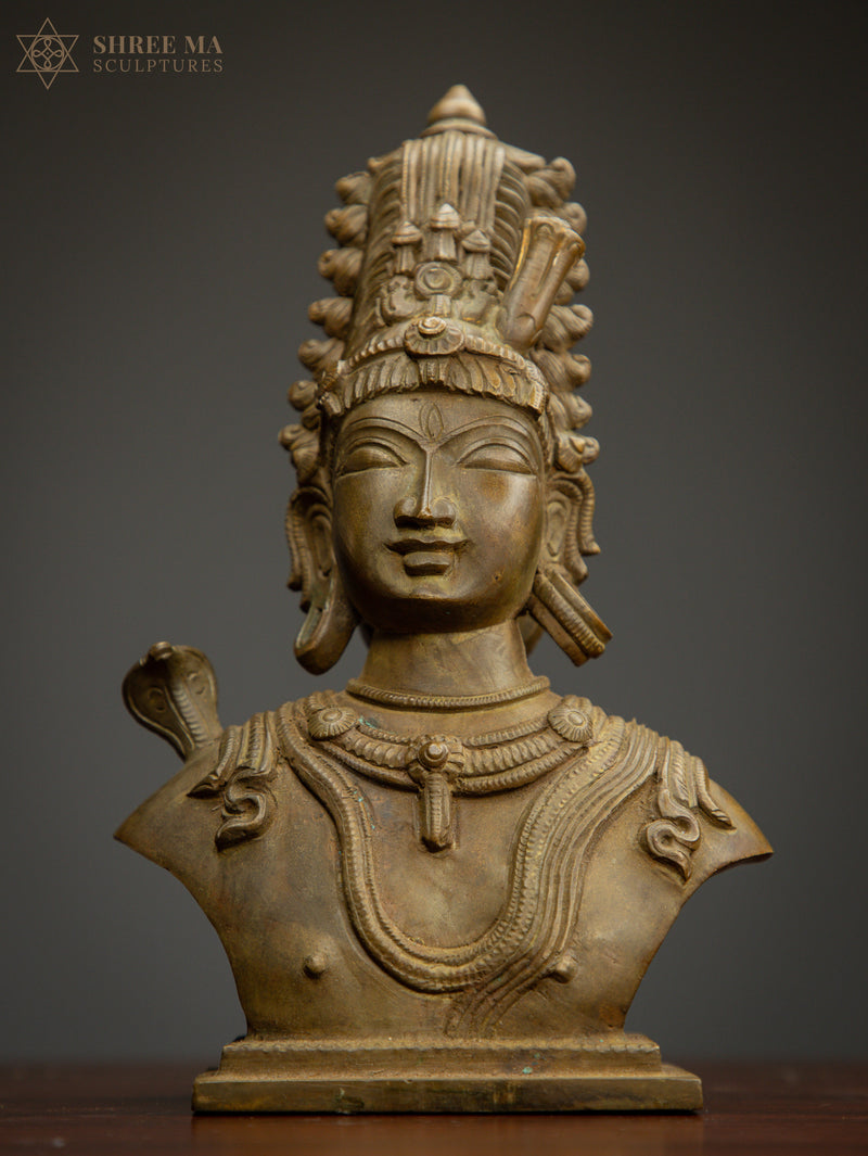 Shiva 9-Inch & Parvathi 7-Inch Bronze Set