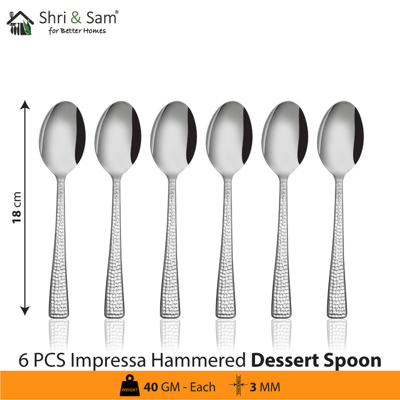 Stainless Steel 24 PCS Cutlery Set with Stand Impressa Hammered