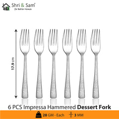 Stainless Steel 24 PCS Cutlery Set with Stand Impressa Hammered