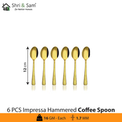 Stainless Steel Cutlery Impressa Hammered with Gold PVD Coating