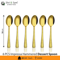 Stainless Steel Cutlery Impressa Hammered with Gold PVD Coating