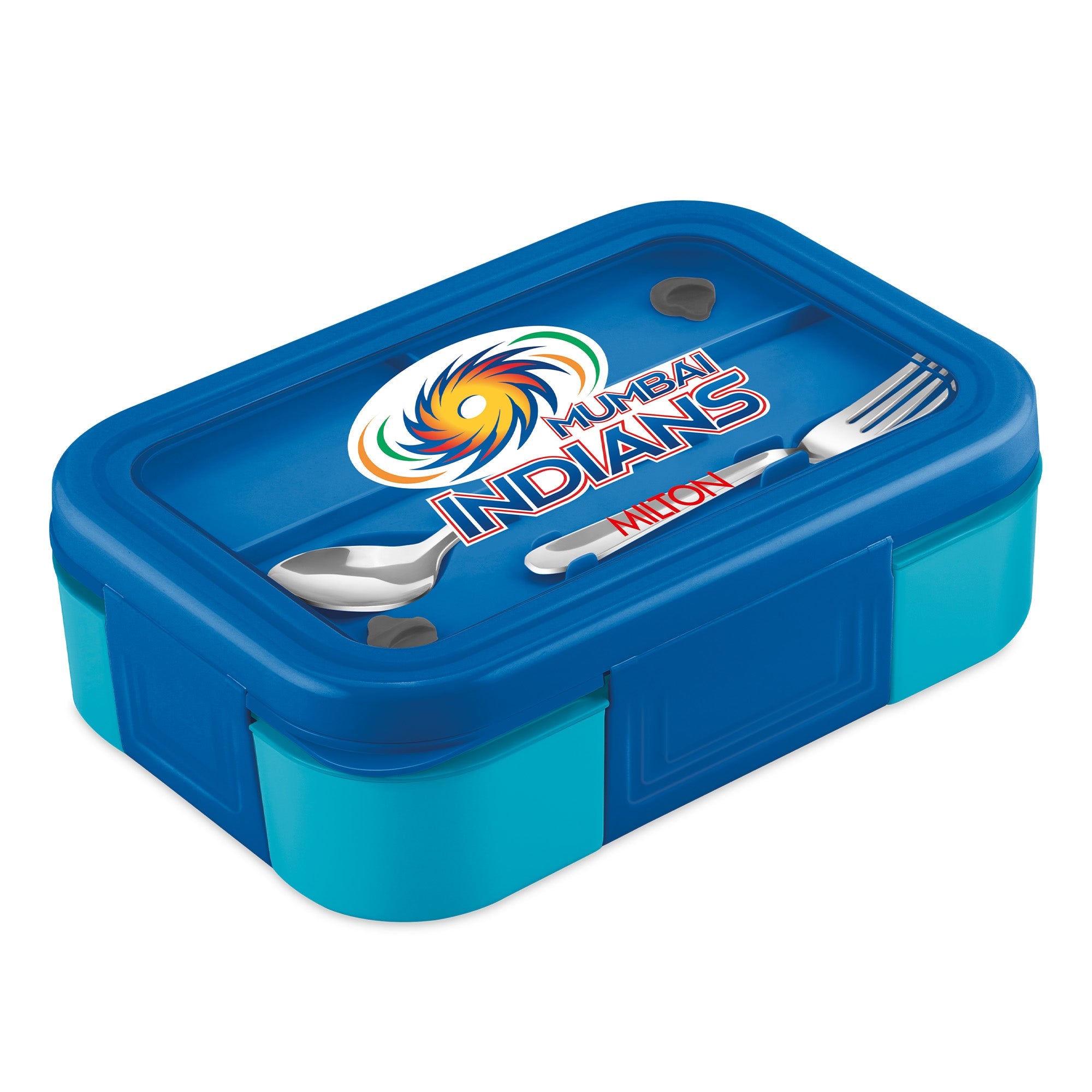 Sports Ethan 2 UV Printing Steel Thermoware Lunchbox - Mumbai Indians (MI) - Milton