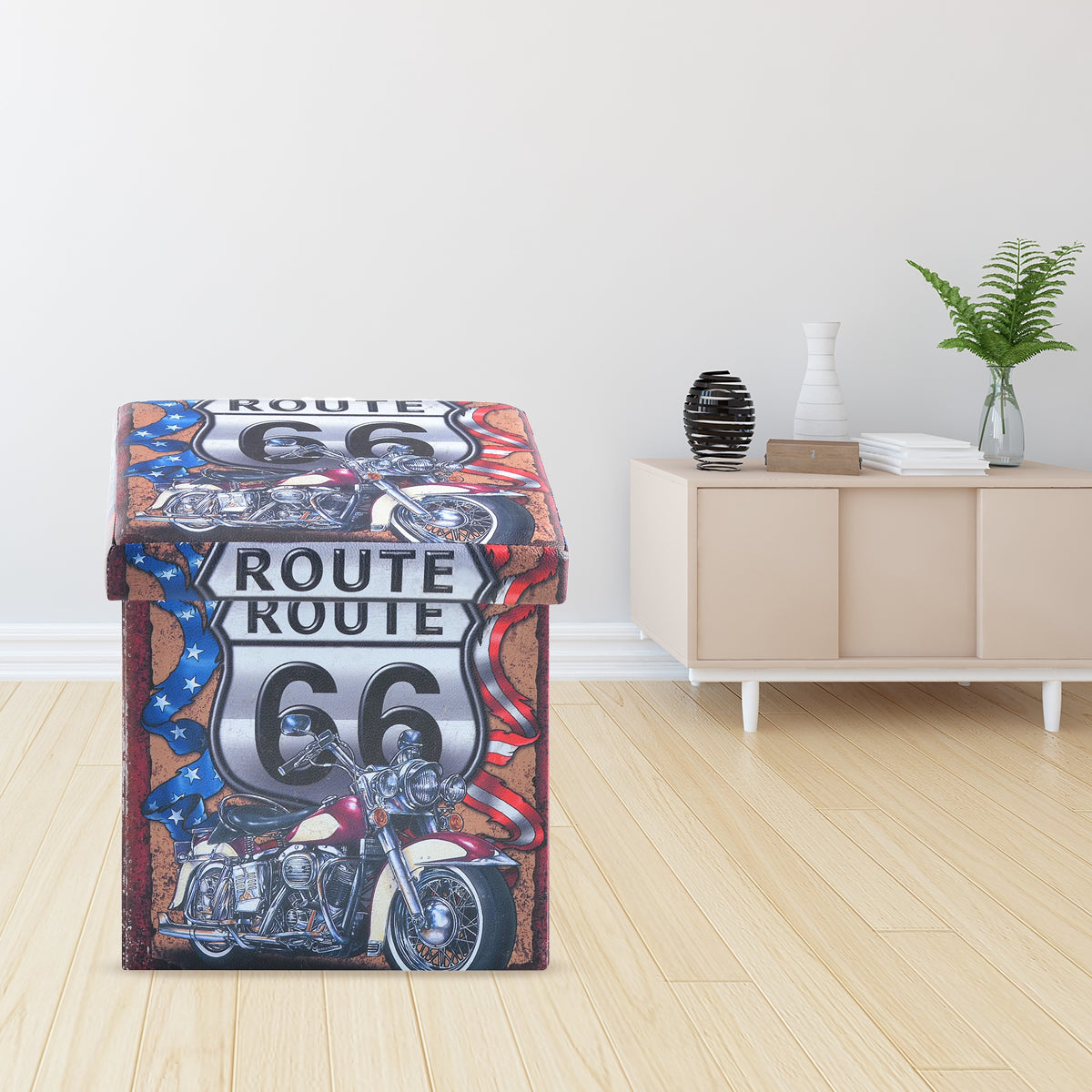 Nilkamal Route Folding Storage Ottoman (Grey)