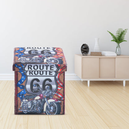 Nilkamal Route Folding Storage Ottoman (Grey)