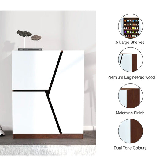 Nilkamal Tetris Shoe Cabinet (Urban Walnut)