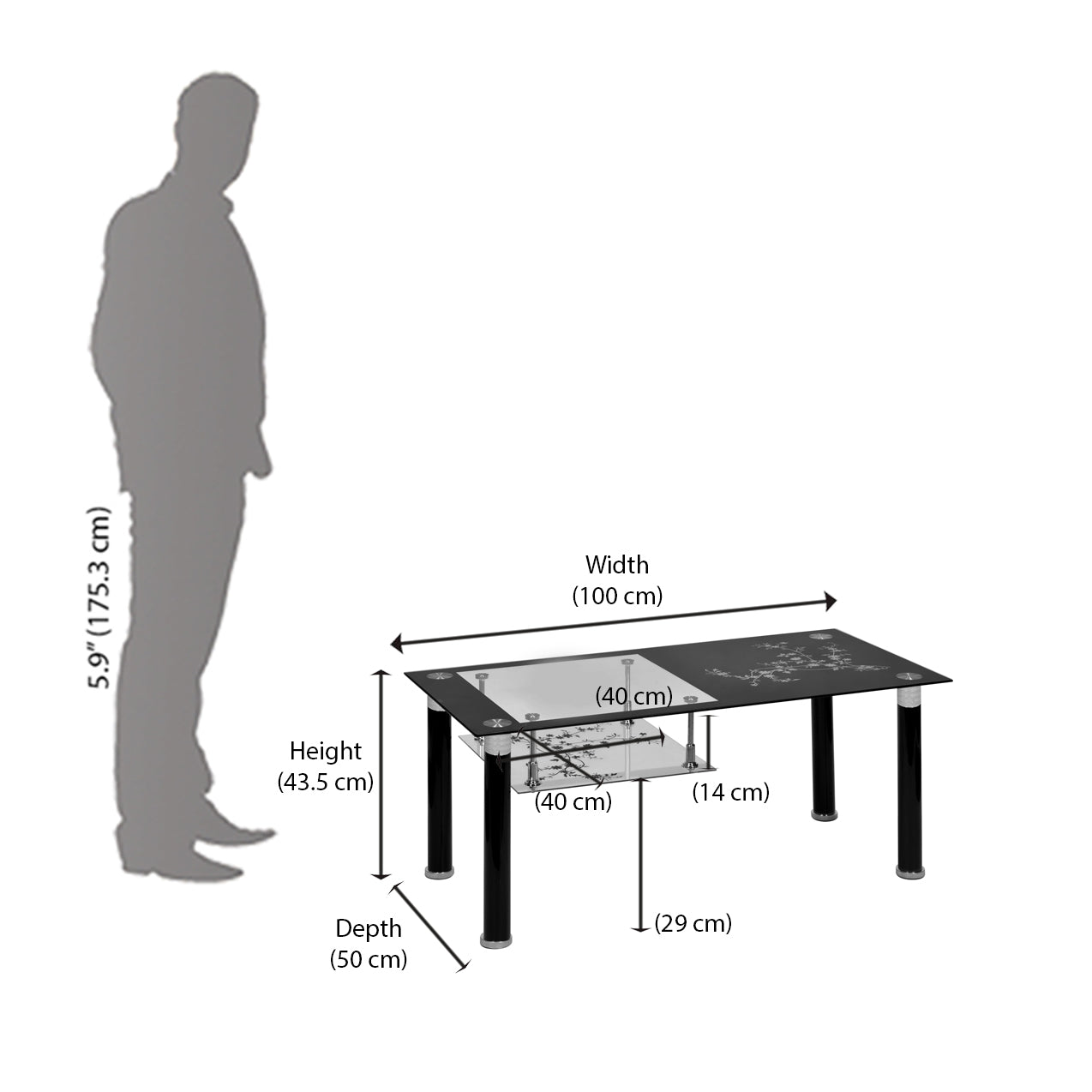Nilkamal Triton Centre Table (Black)