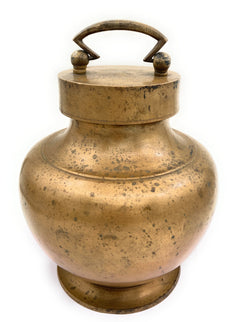 Bhunes Brass Antique Kamandal | Brass Stoup | Gangajali With 2 Litre Capacity,Gold, 10.5 Inch, 1 Piece