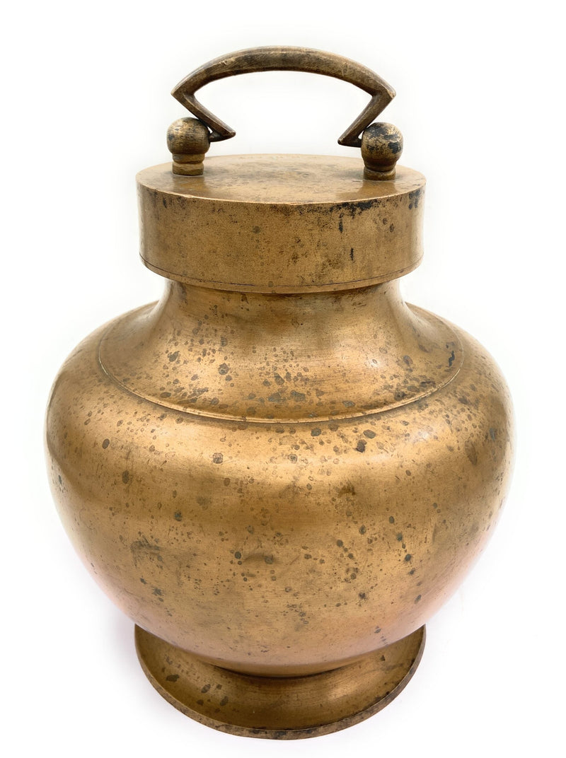 Bhunes Brass Antique Kamandal | Brass Stoup | Gangajali With 2 Litre Capacity,Gold, 10.5 Inch, 1 Piece