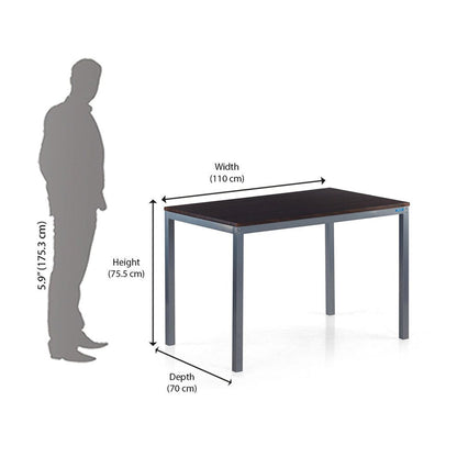 Nilkamal Wigo 4 Seater Dining Table Set (Black)