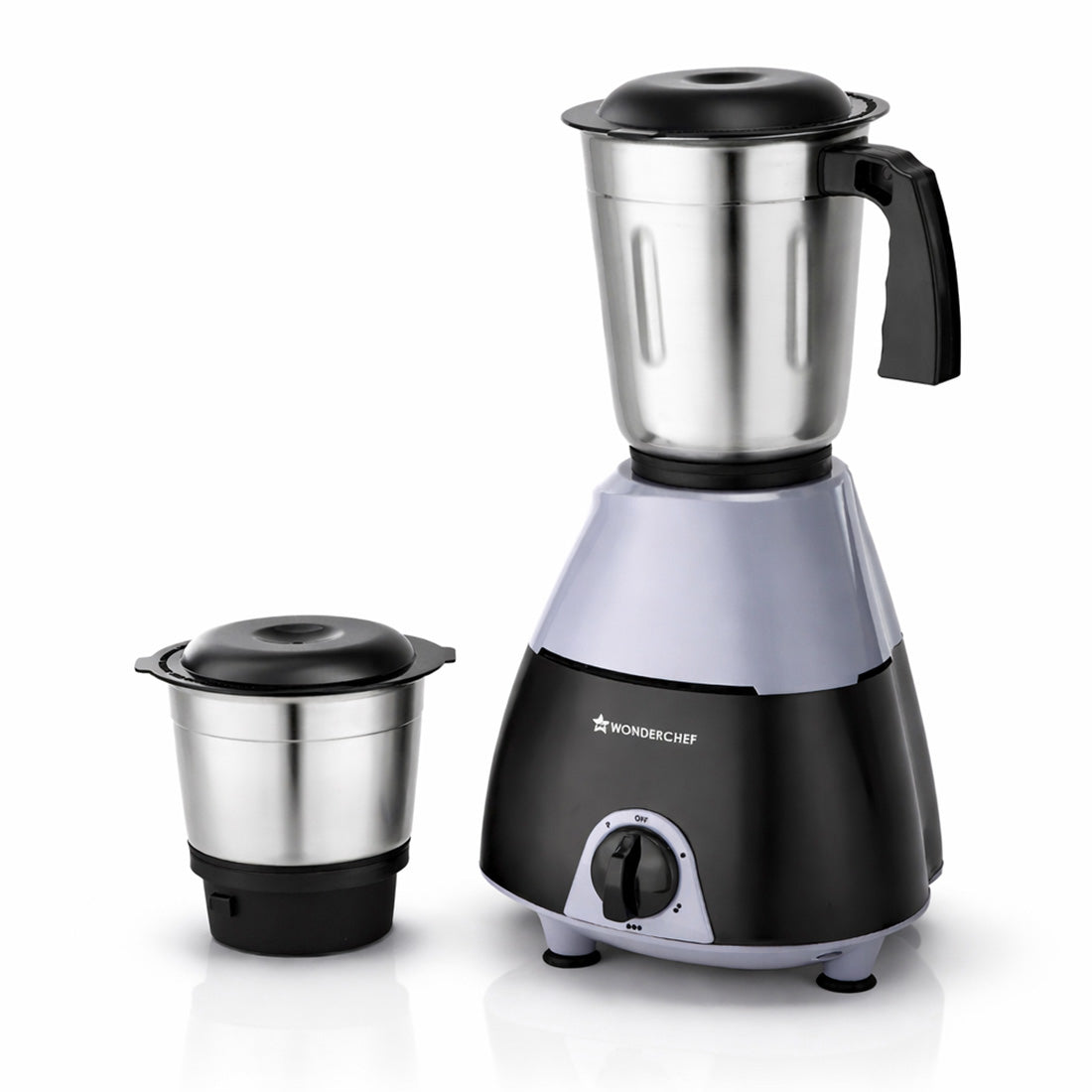Wonderchef Vista Neo Mixer Grinder for Kitchen, 500W, 2 Multi-purpose Jars, Stainless-steel Blades for Masala, Chutney, 