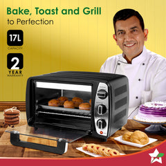 Oven Toaster Griller (OTG) 17 L | Bake, Grill, Roast | Auto-Shut Off | Heat-Resistant Tempered Glass | Customised Time & Temperature Control | Heat Selector | Easy to Clean | 2 Year Warranty 