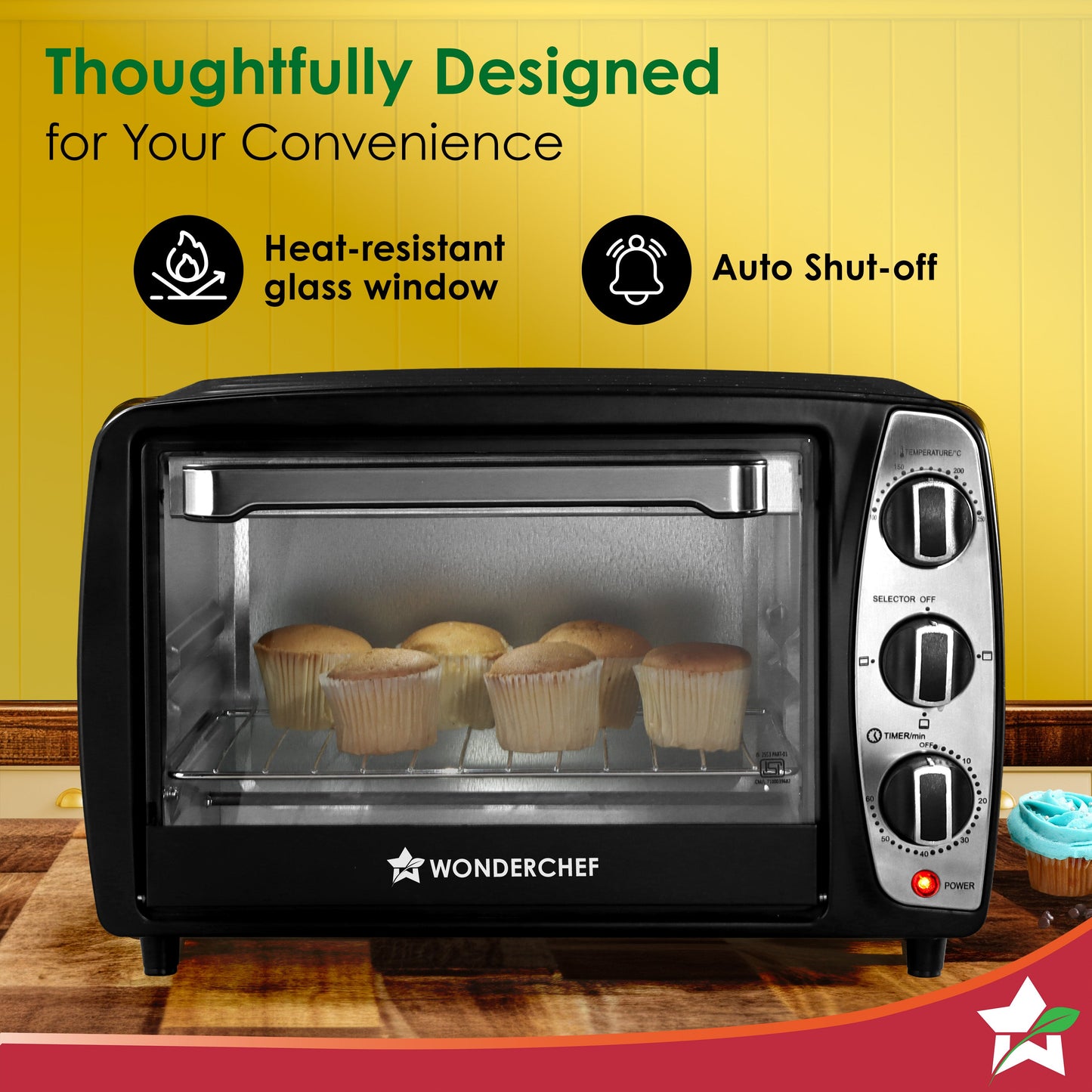 Oven Toaster Griller (OTG) 17 L | Bake, Grill, Roast | Auto-Shut Off | Heat-Resistant Tempered Glass | Customised Time & Temperature Control | Heat Selector | Easy to Clean | 2 Year Warranty 