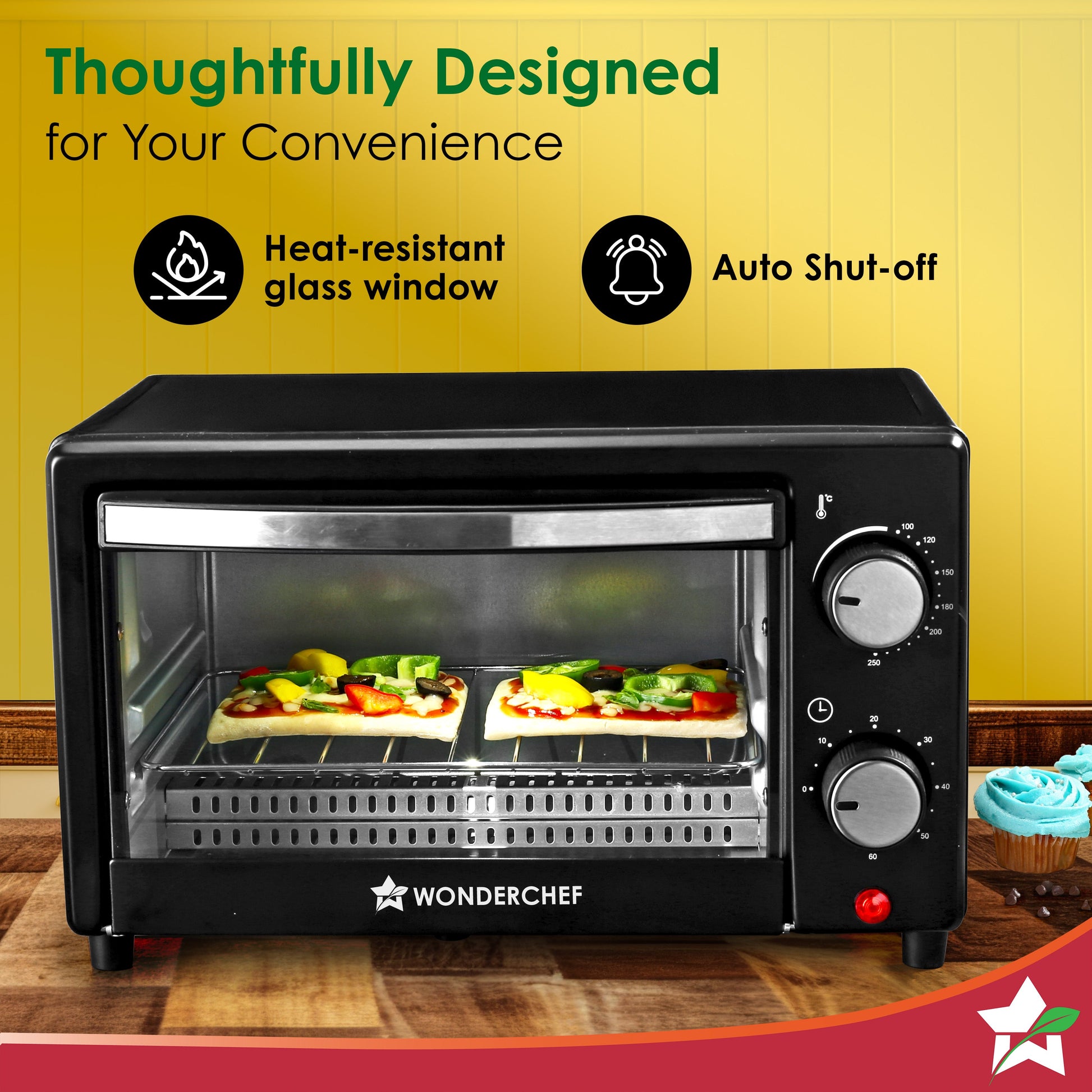 Oven Toaster Griller (OTG) 10 L | Bake, Grill, Roast | Auto-Shut Off | Heat-Resistant Tempered Glass | Customised Time & Temperature Control | Easy to Clean | 2 Year Warranty 