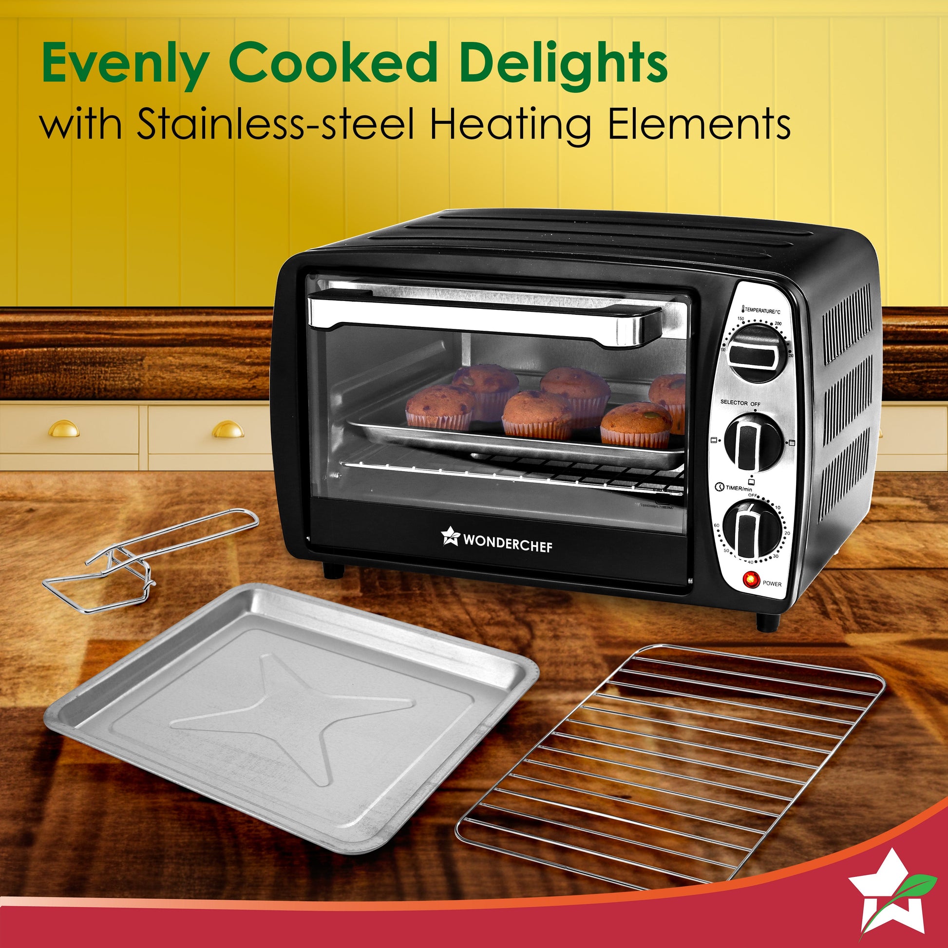 Oven Toaster Griller (OTG) 17 L | Bake, Grill, Roast | Auto-Shut Off | Heat-Resistant Tempered Glass | Customised Time & Temperature Control | Heat Selector | Easy to Clean | 2 Year Warranty 