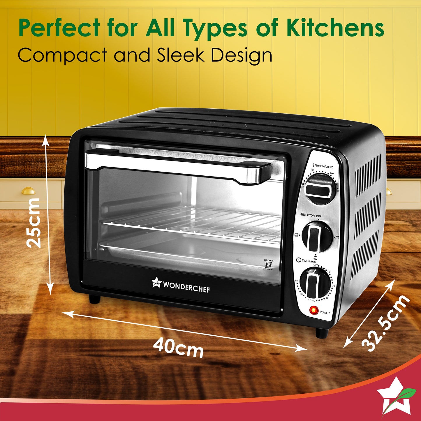 Oven Toaster Griller (OTG) 17 L | Bake, Grill, Roast | Auto-Shut Off | Heat-Resistant Tempered Glass | Customised Time & Temperature Control | Heat Selector | Easy to Clean | 2 Year Warranty 