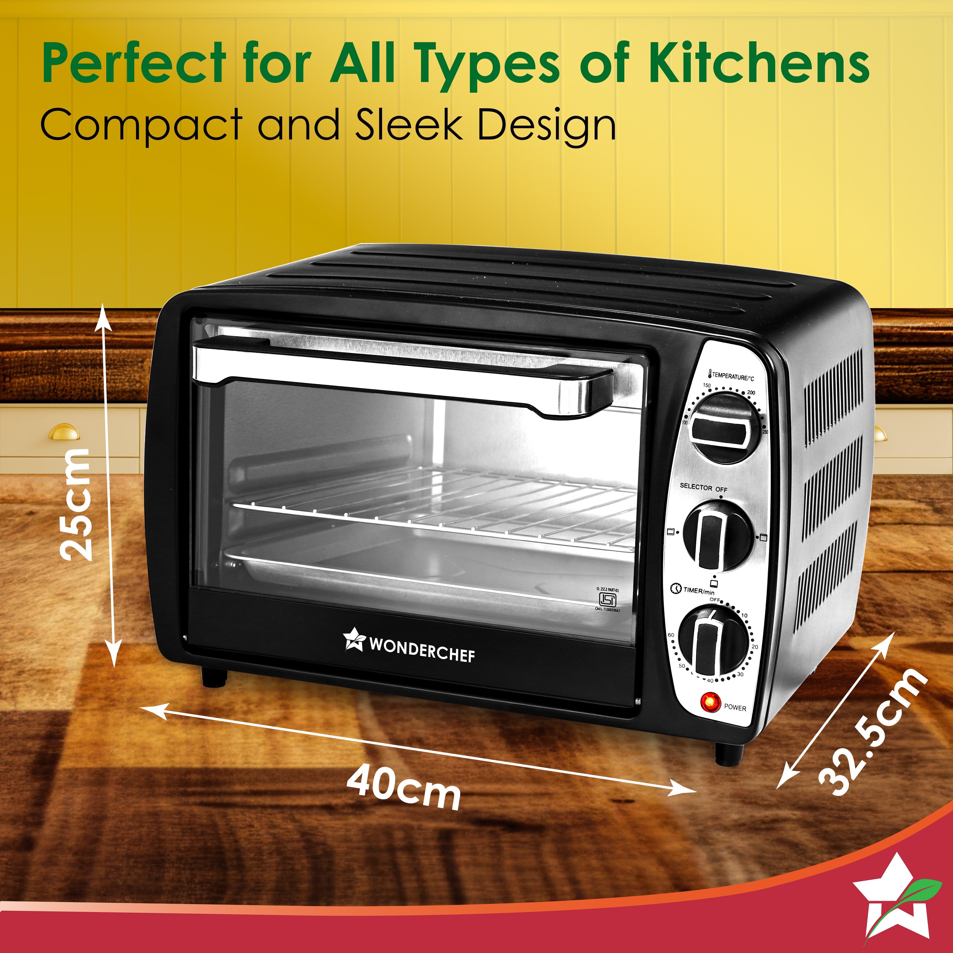 Oven Toaster Griller (OTG) 17 L | Bake, Grill, Roast | Auto-Shut Off | Heat-Resistant Tempered Glass | Customised Time & Temperature Control | Heat Selector | Easy to Clean | 2 Year Warranty 