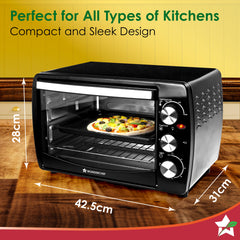 Oven Toaster Griller (OTG) 19 L | Bake, Grill, Roast | Auto-Shut Off | Heat-Resistant Tempered Glass | Customised Time & Temperature Control | Heat Selector | Easy to Clean | 2 Year Warranty 