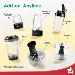 Nutri-blend 500W Mixer Grinder, 22000 RPM Motor, Smoothie Maker, Masala Grinder, Chutney Blender, 3 Unbreakable Jars, Recipe Book by Chef Sanjeev Kapoor, 2 Yr Warranty, Black