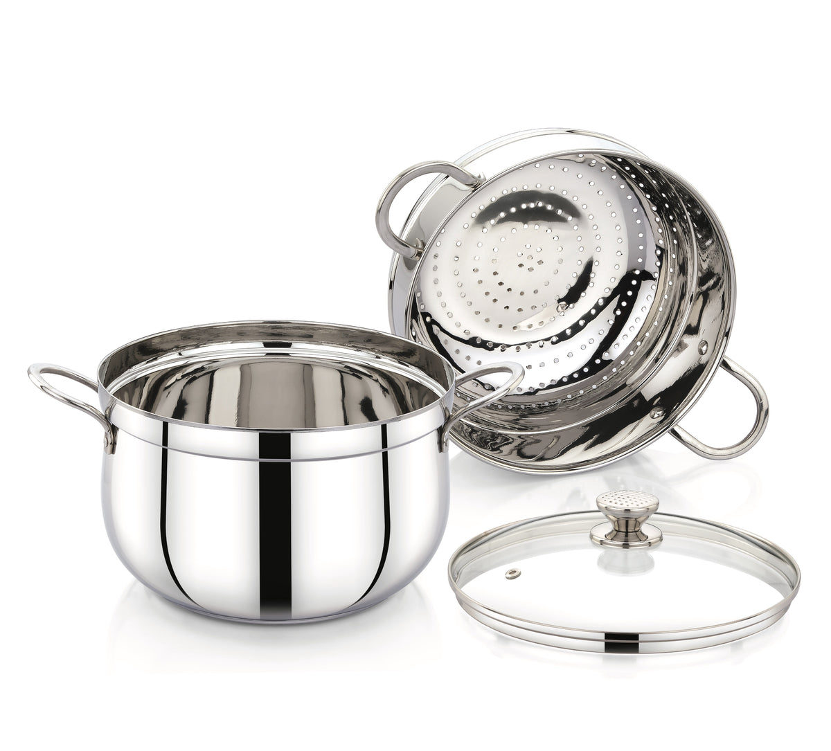 One Pot Wonder  2-in-1 Belly Shape Biryani Pot, Steamer 5.5ltr