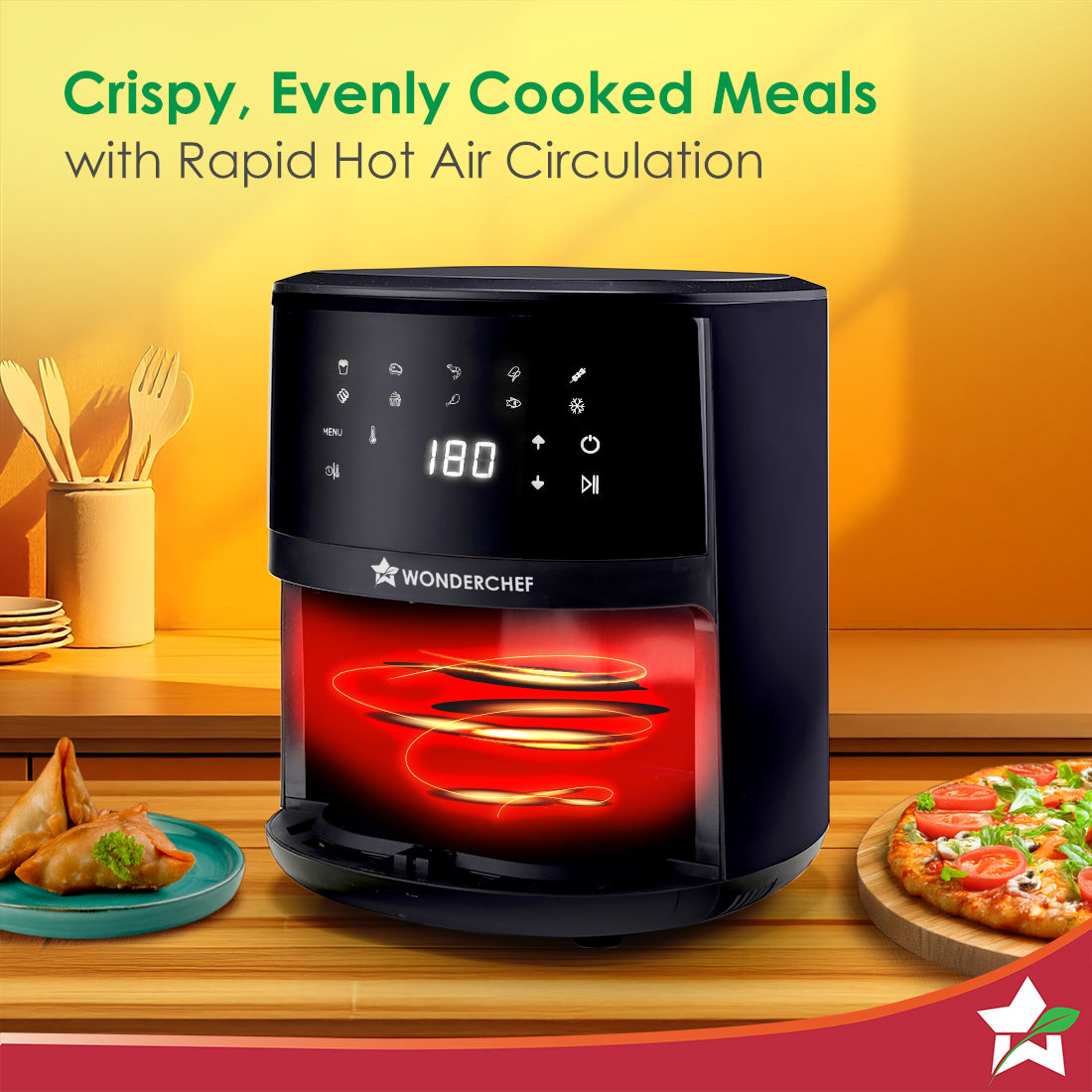 Neo Pro Digital Air Fryer | 4.5L | 1300W | Rapid Air Technology | 10 Pre-Set Functions | Temperature and Time Control | Automatic Shut-Off | Compact Design | 2-Year Warranty