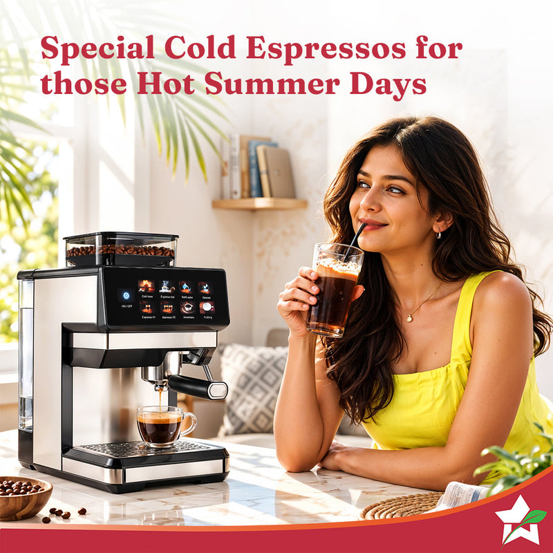 Wonderchef Prebook Auto Bar Espresso Coffee Maker & Grinder, 20-bar, Built-in Frother, Hassle-free, Make Espressos, Capp