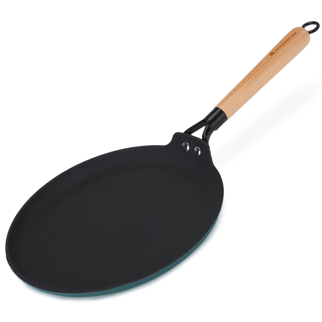 Wonderchef Ferro Enamel Light-weight Cast-iron Dosa Tawa, 28cm, No Seasoning Required, TitaniumShield Non-toxic Chemical