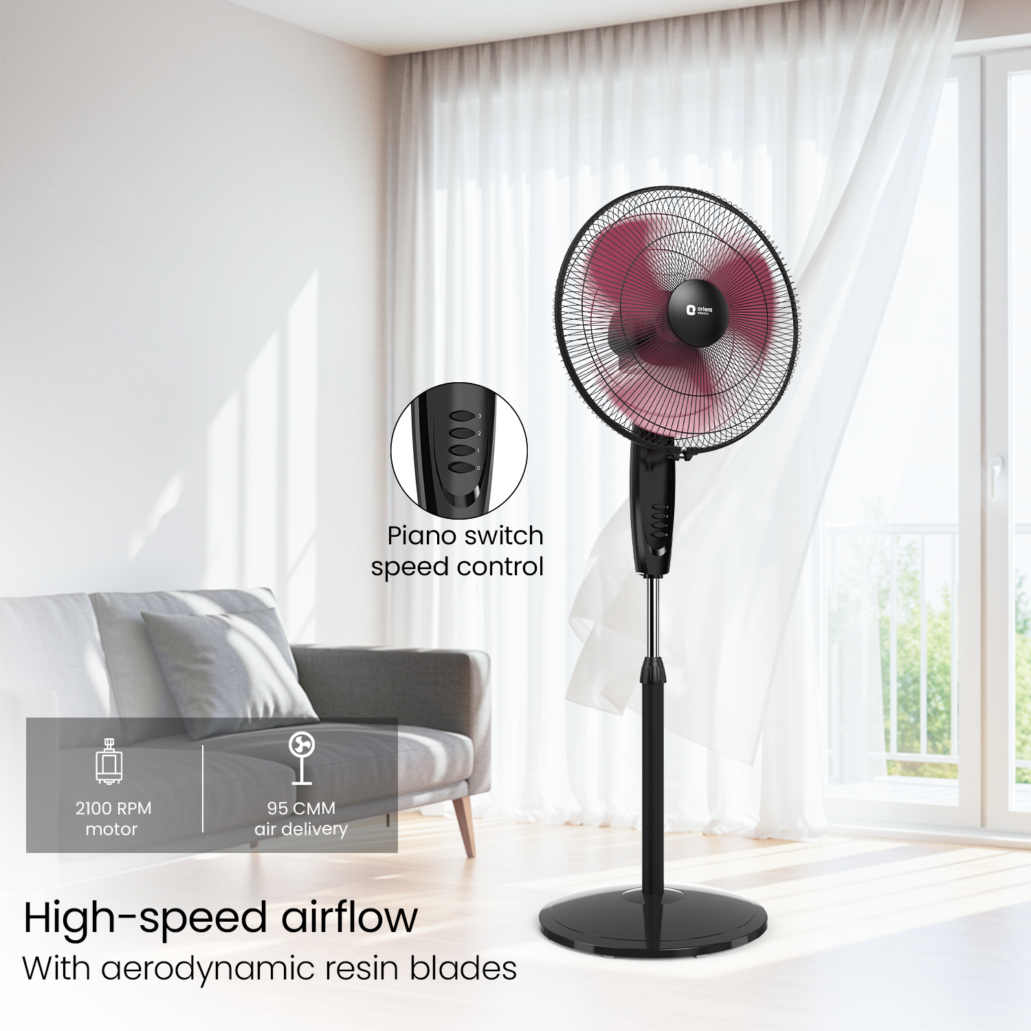 400MM Stand 37 Neo High Speed Pedestal Fan