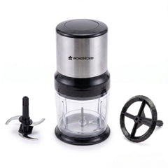 Wonderchef Inox Kitchen Vegetable Chopper, 350W Motor, Chopping/Mincing/Pureeing, Whisk Attachment for Whipping/Beating,