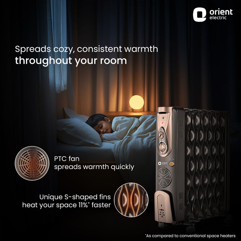 Comforter Collection 2900W /11 Fin Oil Filled Room Heater