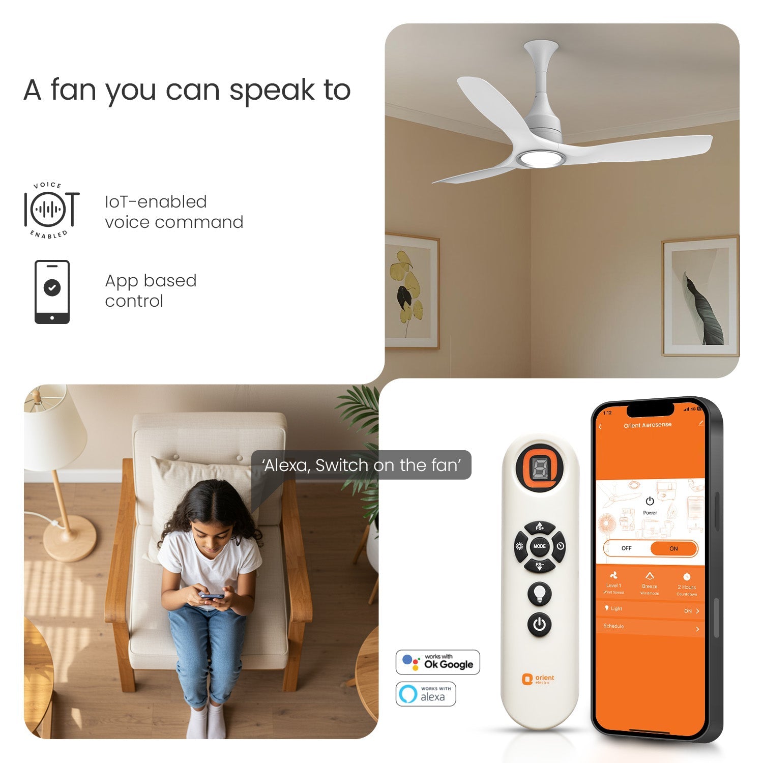Aerosense Smart BLDC Ceiling Fan | 5 Year Warranty